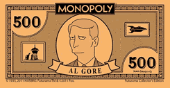 Futurama Monopoly: $500 bill - Al Gore