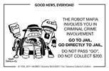 Futurama Monopoly: Chance/Community Chest card - Robot Mafia