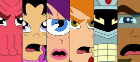 Anime style Futurama crew by TheFightingMongooses