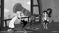 Fleischer style Leela and the Professor with the smelloscope - 6acv26 - Reincarnation
