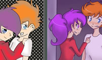 Fry and Leela (2008 vs 2011) by Sof-Sof