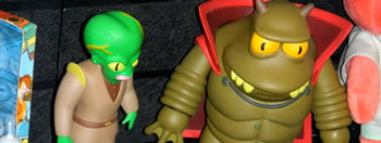 Morbo & Lrrr Mega Figures from Toynami / Futurama at Toy Fair 2012