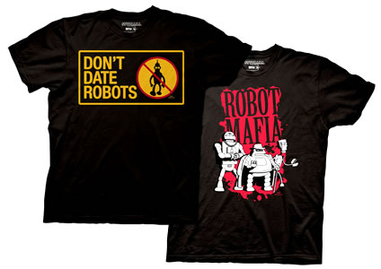 Futurama T-Shirt designs (Robot Mafia & Don't Date Robots) by Ripple Junction