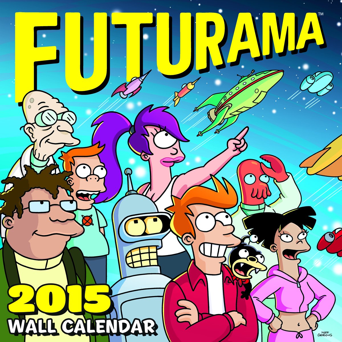 new futurama 2015 wall calendar . futurama point . news.