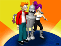 Fry, Leela and Bender in 3D by philbot