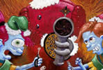 Farnsworth Parabox: Robot Santa with neptunian Leela & Fry by Mike Jessen (aka Kaspired)