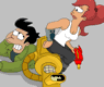 Fry, Leela and Bender from universe 1 by TheFightingMongooses