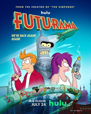 Futurama poster new season 2023 - Hulu - USA